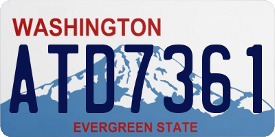 WA license plate ATD7361