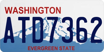 WA license plate ATD7362