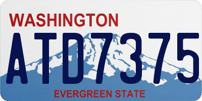 WA license plate ATD7375