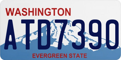 WA license plate ATD7390