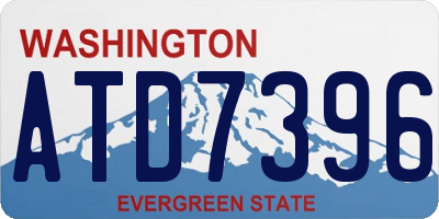 WA license plate ATD7396