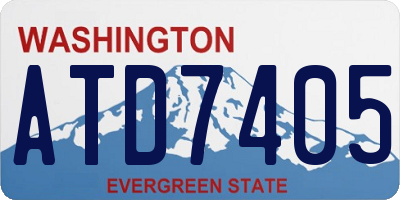 WA license plate ATD7405