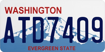 WA license plate ATD7409