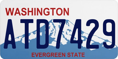 WA license plate ATD7429