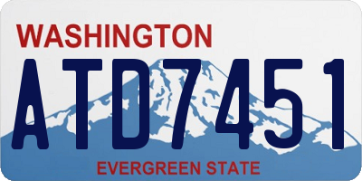 WA license plate ATD7451