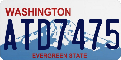 WA license plate ATD7475