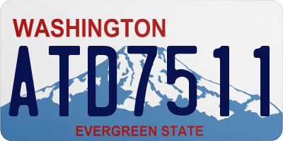 WA license plate ATD7511