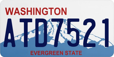 WA license plate ATD7521