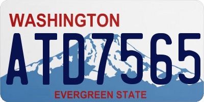 WA license plate ATD7565