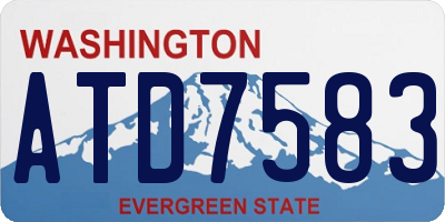 WA license plate ATD7583