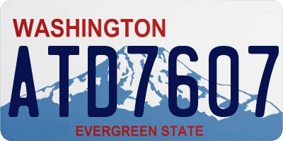 WA license plate ATD7607