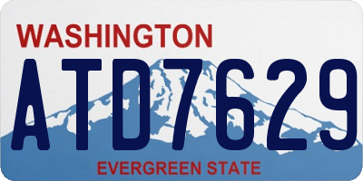 WA license plate ATD7629