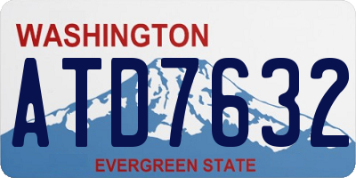 WA license plate ATD7632