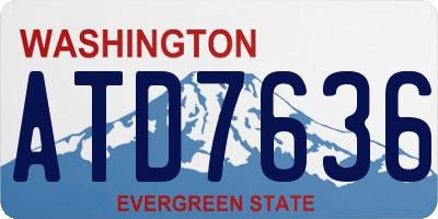 WA license plate ATD7636