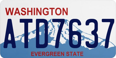 WA license plate ATD7637