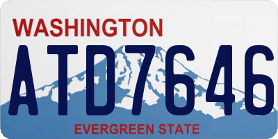 WA license plate ATD7646