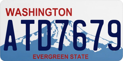 WA license plate ATD7679