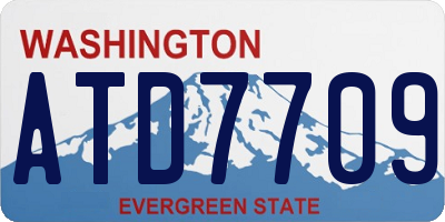 WA license plate ATD7709
