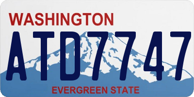 WA license plate ATD7747