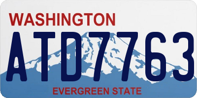 WA license plate ATD7763
