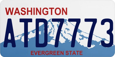 WA license plate ATD7773