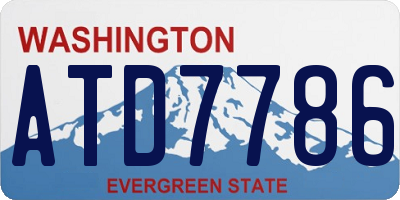 WA license plate ATD7786