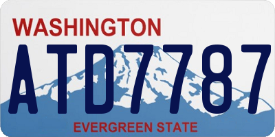 WA license plate ATD7787