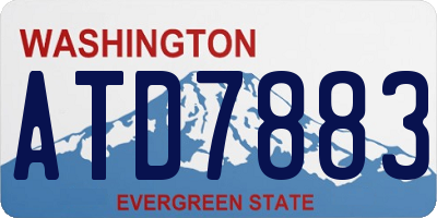 WA license plate ATD7883