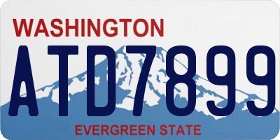 WA license plate ATD7899