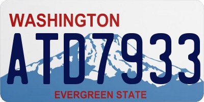 WA license plate ATD7933