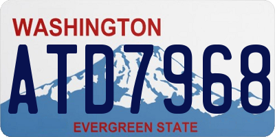 WA license plate ATD7968