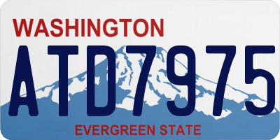 WA license plate ATD7975
