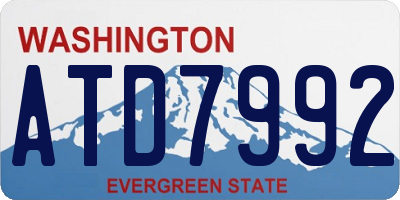WA license plate ATD7992