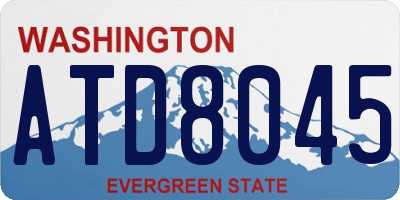 WA license plate ATD8045