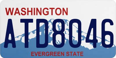 WA license plate ATD8046