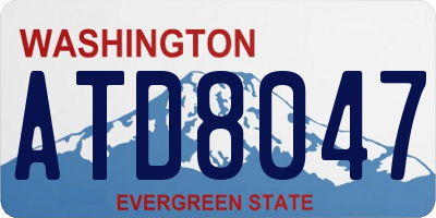 WA license plate ATD8047