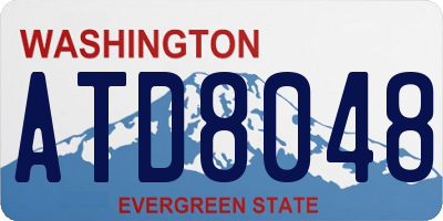 WA license plate ATD8048
