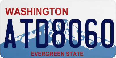 WA license plate ATD8060
