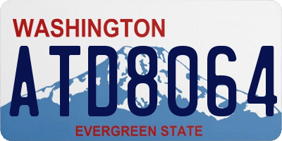 WA license plate ATD8064