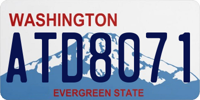 WA license plate ATD8071