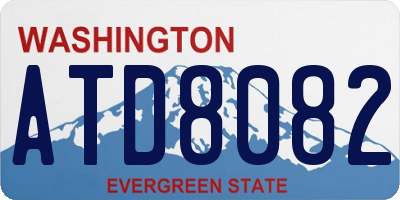 WA license plate ATD8082