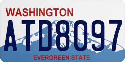 WA license plate ATD8097