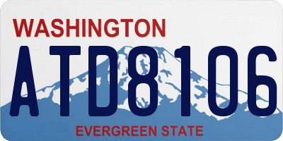 WA license plate ATD8106