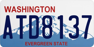 WA license plate ATD8137