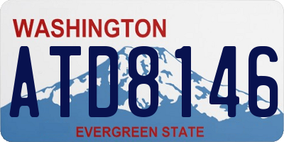 WA license plate ATD8146