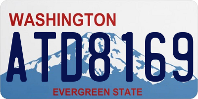 WA license plate ATD8169