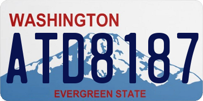 WA license plate ATD8187