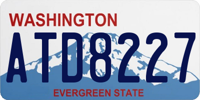 WA license plate ATD8227