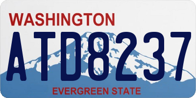 WA license plate ATD8237