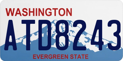 WA license plate ATD8243